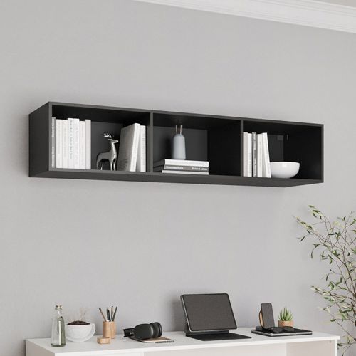 Módulo Nicho Triplo Modulado Hera CabeCasa MadeiraOriginals Preto