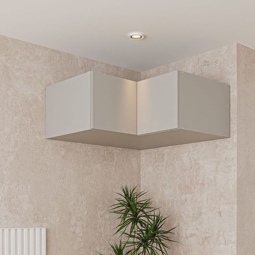 Ponte Canto Reto Modular 95cm 2 Portas Jade CabeCasa MadeiraOriginals Cinza Urbano