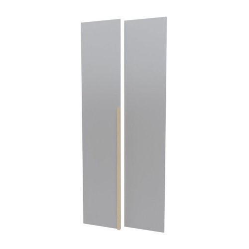 Kit 2 Portas para Guarda-roupa de Canto Reto Modular 95cm Jade CabeCasa MadeiraOriginals Cinza Urbano