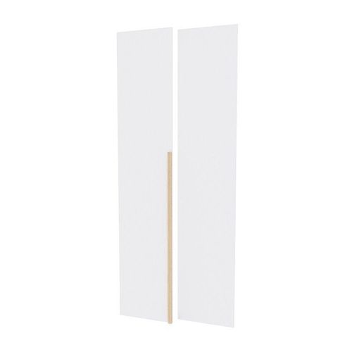 Kit 2 Portas para Guarda-roupa de Canto Reto Modular 95cm Jade CabeCasa MadeiraOriginals Branco