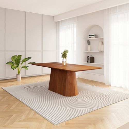 Mesa de Jantar Retangular 210cm Baobá CabeCasa MadeiraOriginals Cinamomo Canela