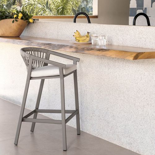 Banqueta Refúgio CabeCasa MadeiraOriginals Champanhe/Quaker areia