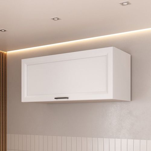 Armario Aéreo Porta Basculante 80cm Soho CabeCasa MadeiraOriginals Branco