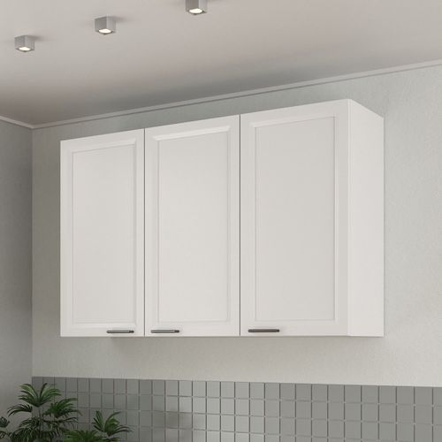 Armário Aéreo Triplo 120cm Soho CabeCasa MadeiraOriginals Branco