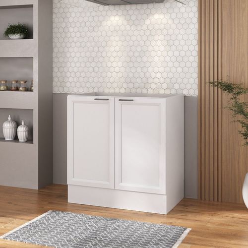 Balcão 2 Portas 80cm sem Tampo Soho CabeCasa MadeiraOriginals Branco