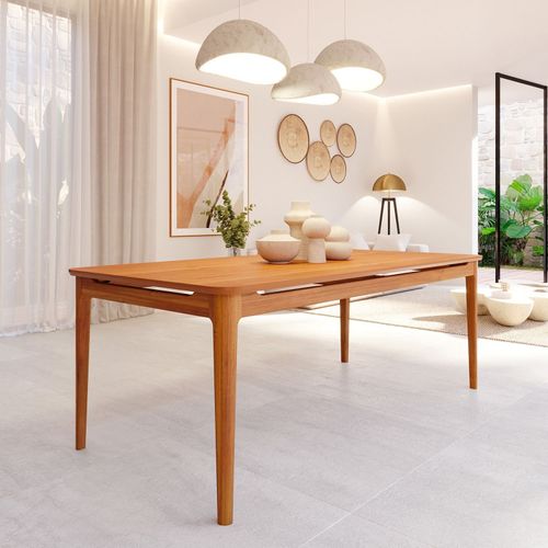 Mesa de Jantar 8 Lugares 210cm Miriti CabeCasa MadeiraOriginals Caramelo