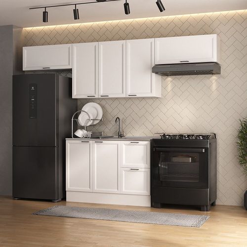 Cozinha Compacta 4 Peças 3 Aéreos 1 Balcão Soho CabeCasa MadeiraOriginals Branco
