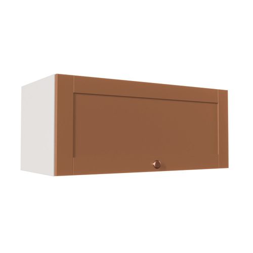 Armário Aéreo Porta Basculante 80cm Arizona CabeCasa MadeiraOriginals Branco/Terracota