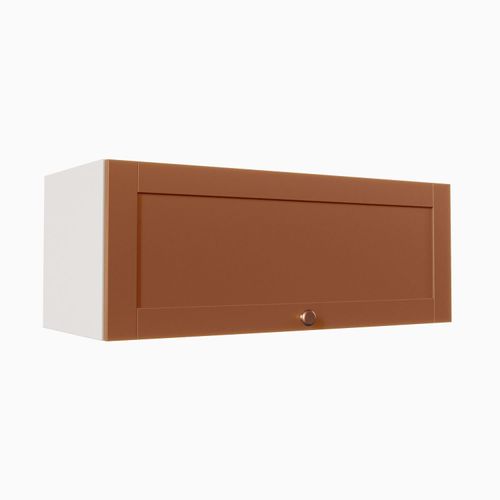 Armário Aéreo Porta Basculante 90cm Arizona CabeCasa MadeiraOriginals Branco/Terracota
