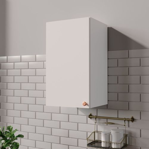 Aéreo 1 Porta 40cm Arizona CabeCasa MadeiraOriginals Branco/Cobre