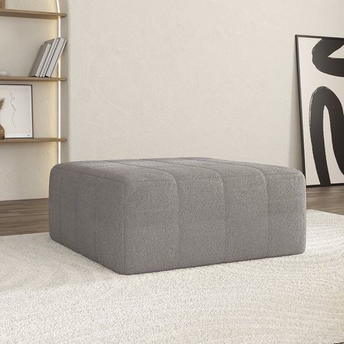 Puff Modular de Espuma Easybox CabeCasa MadeiraOriginals Cinza Claro Cinza Claro
