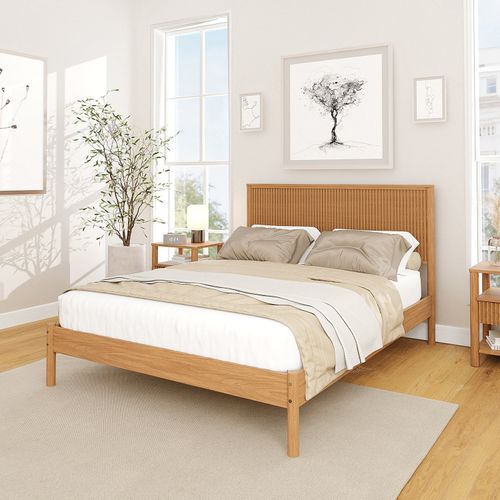 Cama Casal Oiti CabeCasa MadeiraOriginals Marrom