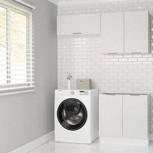 Lavanderia Modulada 3 Peças sem Tampo com Rodapé Ipanema CabeCasa MadeiraOriginals Branco