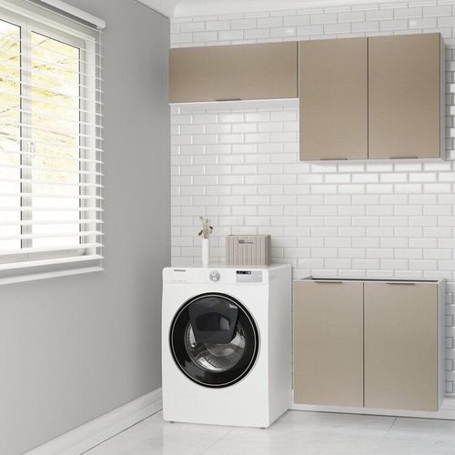 Lavanderia Modulada 3 Peças sem Tampo sem Rodapé Ipanema CabeCasa MadeiraOriginals Fendi Trama