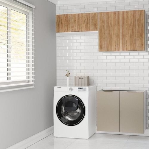 Lavanderia Modulada 3 Peças sem Tampo sem Rodapé Ipanema CabeCasa MadeiraOriginals Fendi/Acácia