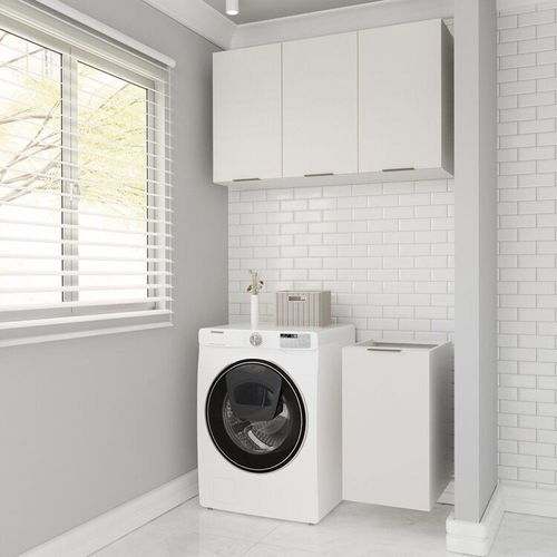Lavanderia Modulada 2 Peças sem Tampo sem Rodapé Ipanema CabeCasa MadeiraOriginals Branco