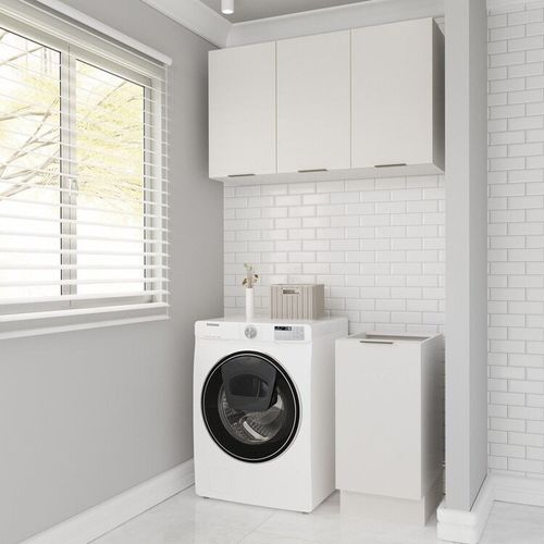 Lavanderia Modulada 2 Peças sem Tampo com Rodapé Ipanema CabeCasa MadeiraOriginals Branco