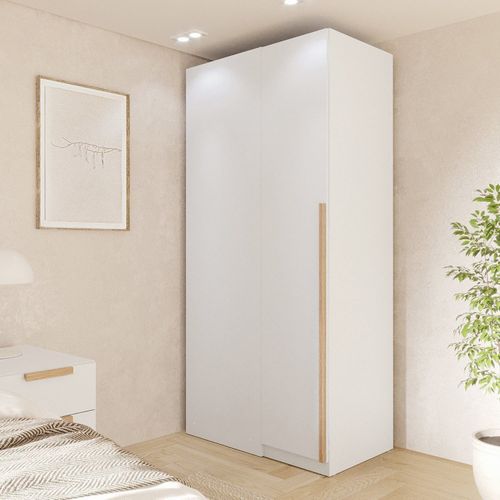 Módulo de Canto Linear 1 Porta Jade CabeCasa MadeiraOriginals Branco Fosco