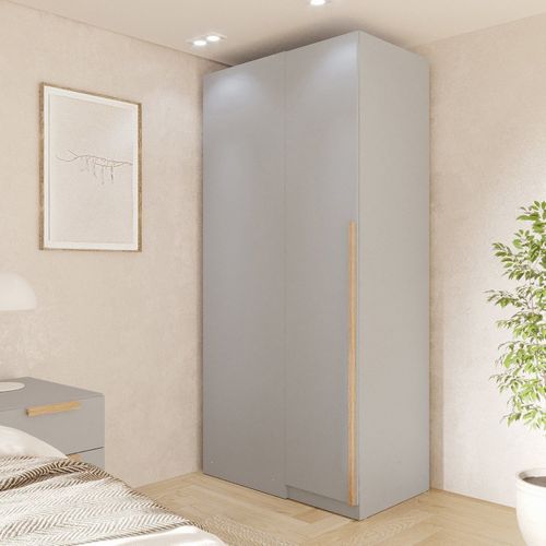 Módulo de Canto Linear 1 Porta Jade CabeCasa MadeiraOriginals Cinza Urbano