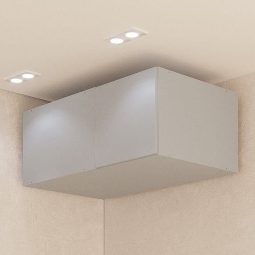 Ponte Canto Linear Modular 96cm 1 Porta Jade CabeCasa MadeiraOriginals Cinza Urbano