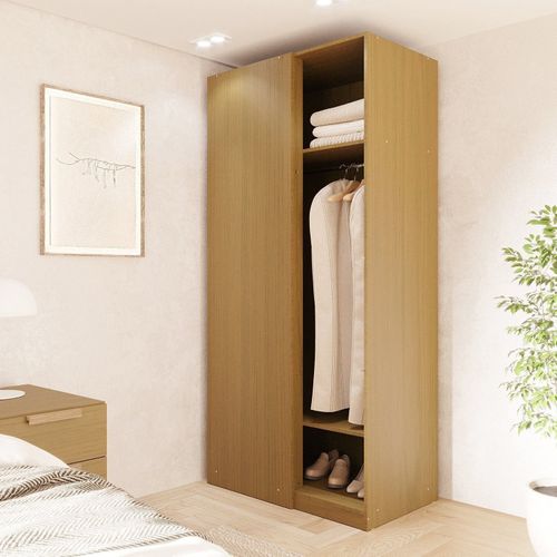 Módulo de Canto Linear Closet sem Porta Jade CabeCasa MadeiraOriginals Avelã