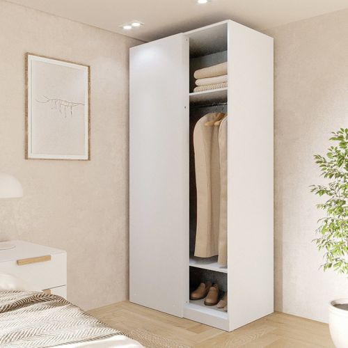 Módulo de Canto Linear Closet sem Porta Jade CabeCasa MadeiraOriginals Branco