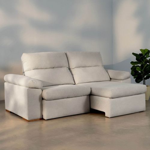 Sofá Retrátil e Reclinável 210cm Botero CabeCasa MadeiraOriginals Branco Off White Off White