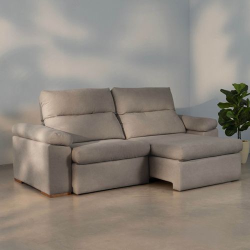 Sofá Retrátil e Reclinável 230cm Botero CabeCasa MadeiraOriginals Bege Bege