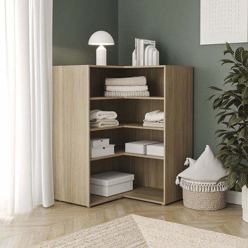 Estante Canto Reto 120cm Módulo Frame CabeCasa MadeiraOriginals Acácia