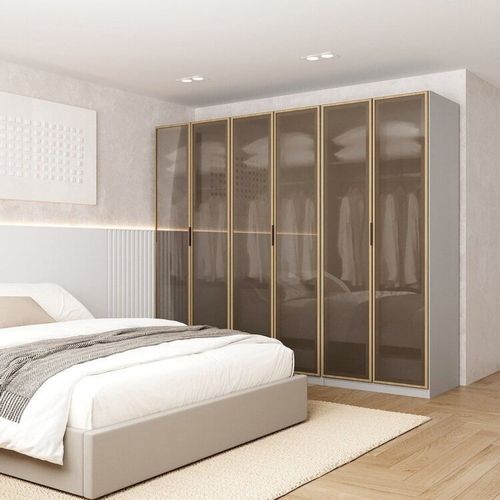 Guarda-roupa Modulado 3 Peças 6 Portas Jade CabeCasa MadeiraOriginals Cinza Urbano/Avelã