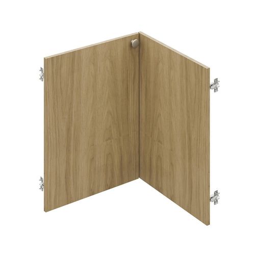 Conjunto de Portas para Guarda Roupa Módulo Canto Reto 59,5cm Frame CabeCasa MadeiraOriginals Acácia