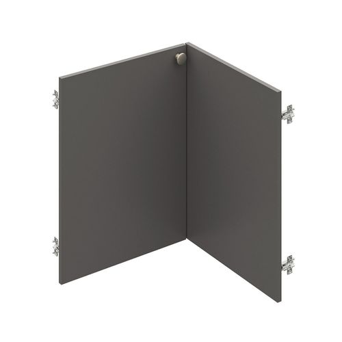 Conjunto de Portas para Guarda Roupa Módulo Canto Reto 59,5cm Frame CabeCasa MadeiraOriginals Grafite