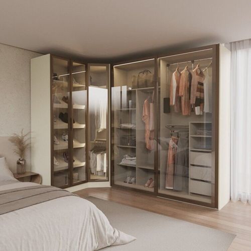 Guarda-Roupa Modulado de 3 Peças com 5 Portas Reflectas Orion CabeCasa MadeiraOriginals Aveia/Reflecta