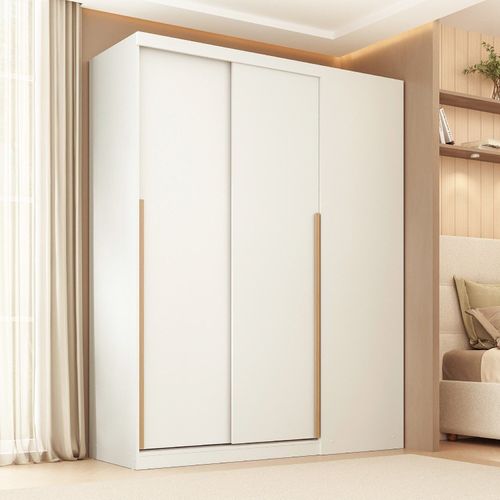 Módulo de Canto Linear 2 Portas de Correr Jade CabeCasa MadeiraOriginals Branco