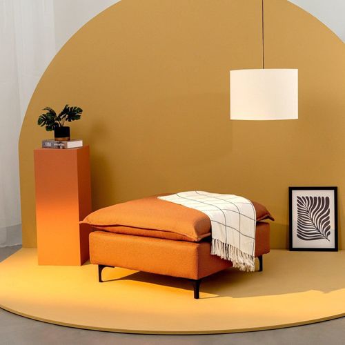 Puff Modular com Pé Metal Sôma CabeCasa MadeiraOriginals Marrom Mocha Mousse Mocha Mousse
