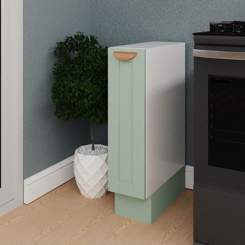 Balcão Porta Tempero 20cm sem Tampo Arizona CabeCasa MadeiraOriginals Menta/Branco