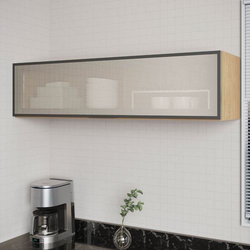Armário Aéreo Porta Basculante Reflecta 120cm Nara CabeCasa MadeiraOriginals Avena