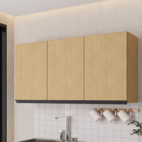 Armário Aéreo 3 Portas 120cm Nara Cabecasa Madeiraoriginals Avena