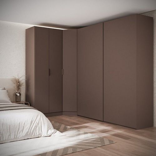 Guarda Roupa Modulado de Canto Obliquo com 5 Portas Orion Cabecasa Madeira Originals Mocha