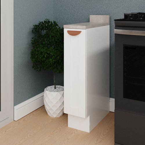 Balcão Porta Tempero 20cm com Tampo Arizona CabeCasa MadeiraOriginals Branco