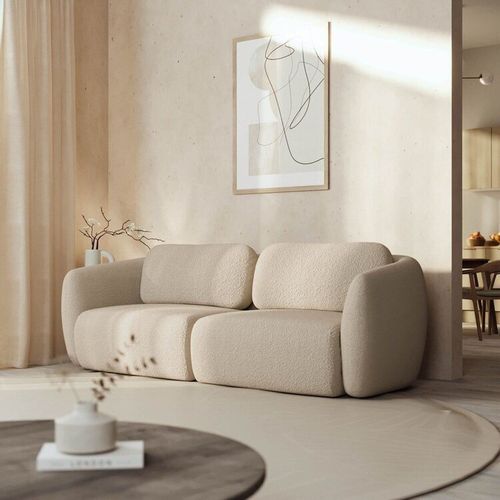 Sofá Modular 2 Lugares Orla CabeCasa MadeiraOriginals Bege Areia Areia