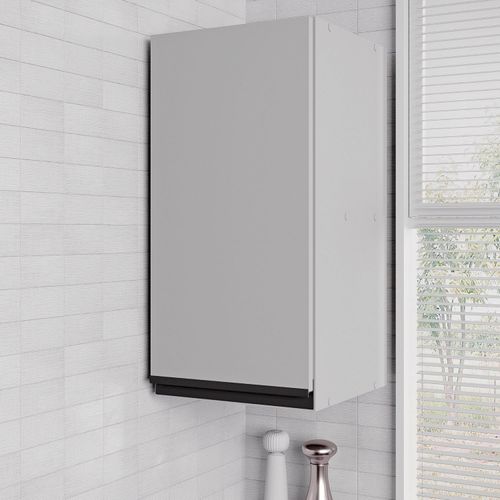 Armário Aéreo 1 Porta 30cm Nara CabeCasa MadeiraOriginals Cinza Claro