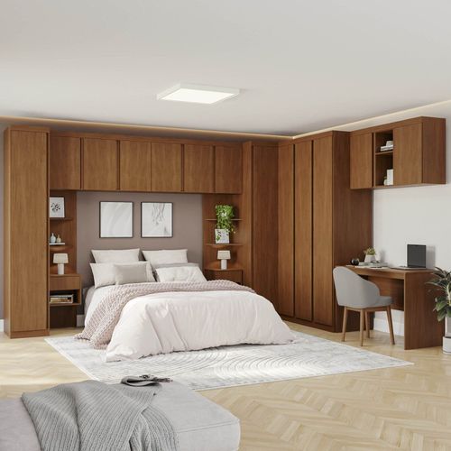 Guarda-Roupa Modulado 13 Peças 13 Portas Arani CabeCasa MadeiraOriginals Cinamomo