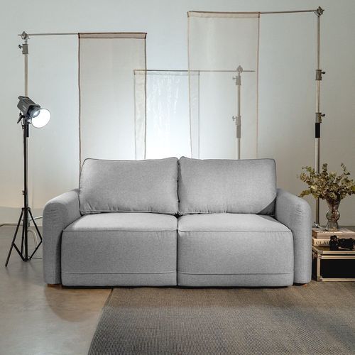 Sofá Retrátil 170cm Mellow Cabecasa Madeiraoriginals Cinza Cinza