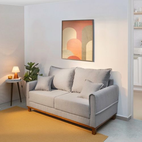 Sofá 2 Lugares 180cm Ananda CabeCasa MadeiraOriginals Cinza Cinza