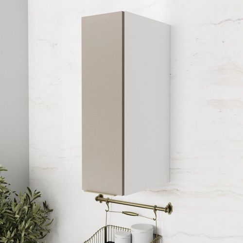 Armário Aéreo 1 Porta 20cm Ipanema CabeCasa MadeiraOriginals Fendi Trama/Branco