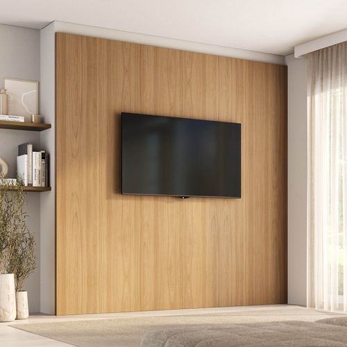 Painel para TV até 86 Polegadas 240cmx230cm Liso Aruá CabeCasa MadeiraOriginals Marrom Jatobá Jatoba
