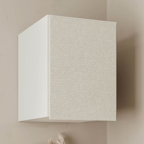Ponte Mesa de Cabeceira 100% Mdf 1 Porta Orion CabeCasa MadeiraOriginals Aveia/Linho