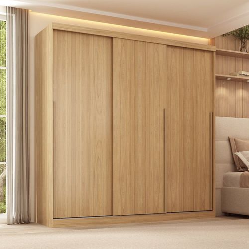 Guarda-roupa 3 Portas de Correr Jade CabeCasa MadeiraOriginals Avelã