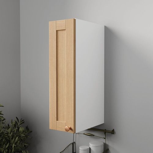 Armário Aéreo 1 Porta 20cm Arizona CabeCasa MadeiraOriginals Figueira/Branco